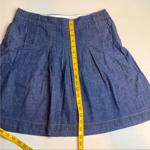 JCrew Chambray Pleated Skirt Size 8 - Picture 5 of 5